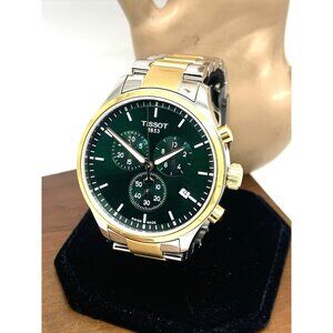Tissot Men’s Watch Swiss Quartz Chronograph Green Dial Two Tone T1166172209100